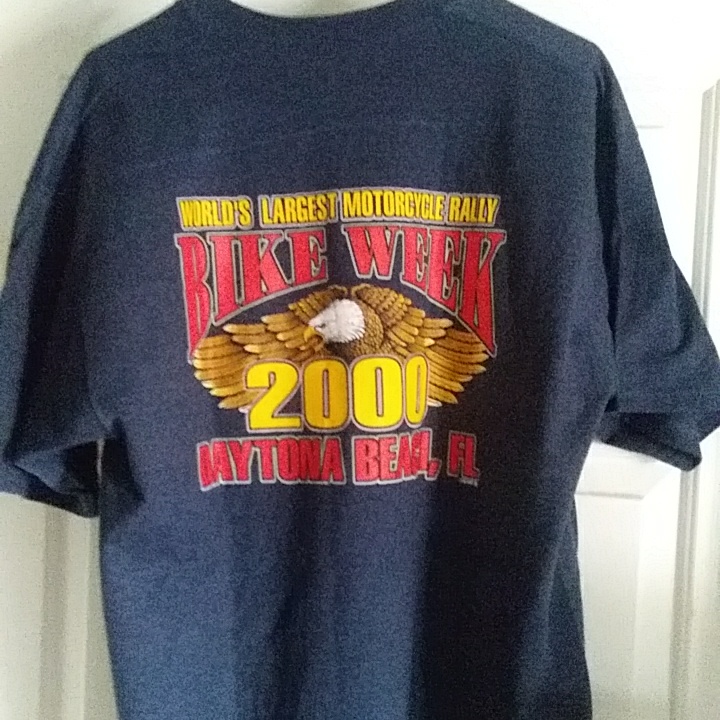 Wilson Brand Blue 2000 Daytona Beach Bike Week Tshirt L